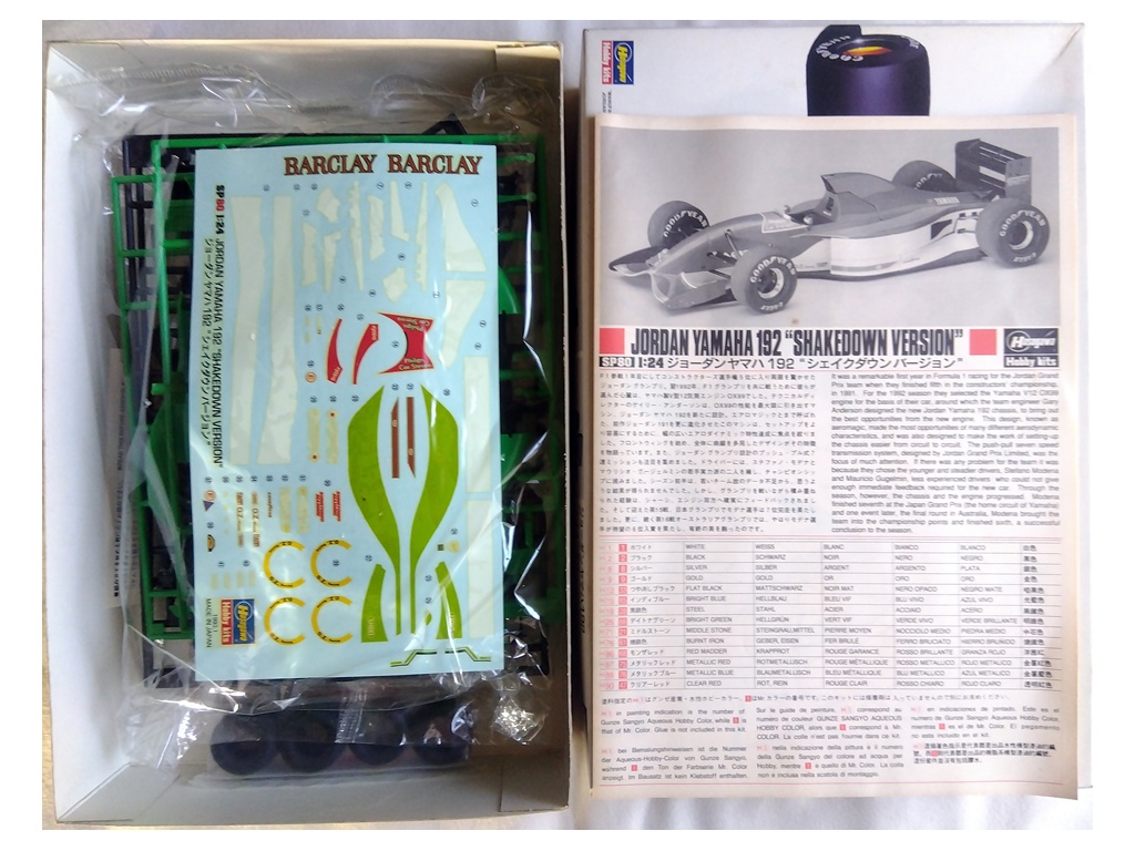 ハセガワ 1/24 ジョーダン ヤマハ 192　シェイクダウン バージョン 02